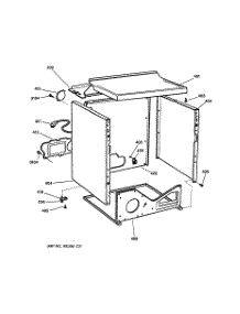 03 - Cabinet parts for Ge Dryer DPSR475GW0AA from AppliancePartsPros.com