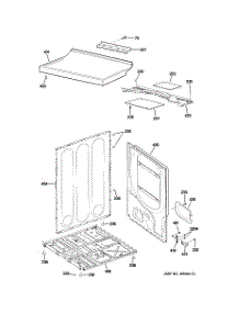 03 - Cabinet parts for Ge Dryer DWSR483EG9CC from AppliancePartsPros.com