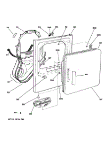 02 - Front Panel & Door parts for Ge Dryer DSLVR48GH5WW from AppliancePartsPros.com