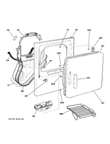 02 - Front Panel & Door parts for Ge Dryer DISR473DG1WW from AppliancePartsPros.com