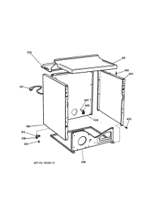 03 - Cabinet parts for Ge Dryer DHDSR46GG0WW from AppliancePartsPros.com