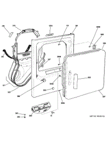 03 - Front Panel & Door parts for Ge Dryer DMCD330EG0WC from AppliancePartsPros.com