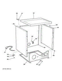04 - Upper Cabinet parts for Ge Dryer DDC4500SQMWH from AppliancePartsPros.com