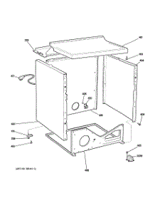 03 - Cabinet parts for Ge Dryer DISR333FTBWW from AppliancePartsPros.com