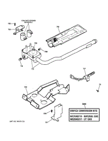 05 - Gas Valve & Burner Assembly parts for Ge Dryer DISR333KC4WW from AppliancePartsPros.com