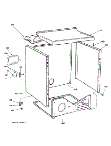 03 - Cabinet parts for Ge Dryer DBXR300EF0WS from AppliancePartsPros.com