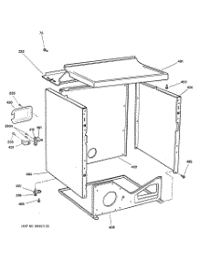 03 - Cabinet parts for Ge Dryer DBLR333EE2WW from AppliancePartsPros.com