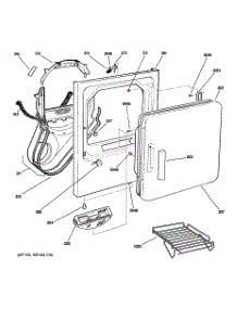 02 - Front Panel & Door parts for Ge Dryer DQSR483GE2WW from AppliancePartsPros.com