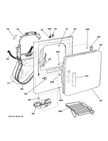 02 - Front Panel & Door parts for Ge Dryer DWSR405GB3WW from AppliancePartsPros.com