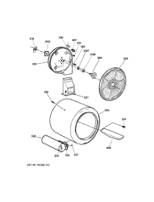 04 - Drum parts for Ge Dryer DWXR485GB3CC from AppliancePartsPros.com