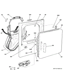 02 - Front Panel & Door parts for Ge Dryer DCCD330ED3WC from AppliancePartsPros.com