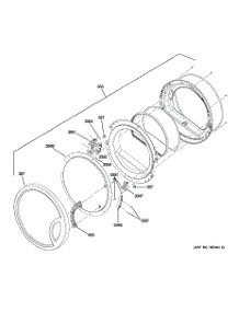 03 - Door parts for Ge Dryer DBVH512GF1WW from AppliancePartsPros.com