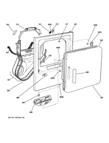 02 - Front Panel & Door parts for Ge Dryer DLSR483GE2CC from AppliancePartsPros.com