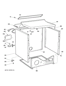 03 - Cabinet parts for Ge Dryer DCCB330ED3WC from AppliancePartsPros.com