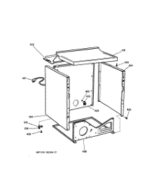 03 - Cabinet parts for Ge Dryer DHDSR48GF3WW from AppliancePartsPros.com