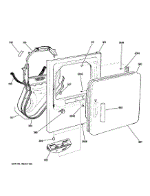 02 - Front Panel & Door parts for Ge Dryer DJXR433GC3WW from AppliancePartsPros.com