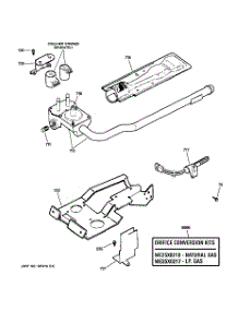 05 - Gas Valve & Burner Assembly parts for Ge Dryer DISR333FTAWW from AppliancePartsPros.com