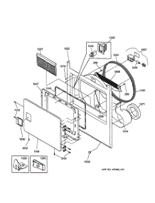 02 - Front Panel & Door parts for Ge Dryer DSXH43GF0WW from AppliancePartsPros.com