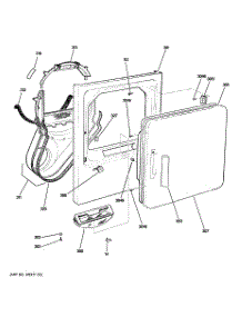 03 - Front Panel & Door parts for Ge Dryer DDC4500SPMWH from AppliancePartsPros.com