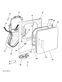 03 - Front Panel & Door parts for Ge Dryer DDC4400SKMWH from AppliancePartsPros.com