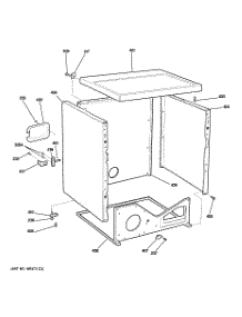 04 - Upper Cabinet parts for Ge Dryer DDC4400SKMWH from AppliancePartsPros.com