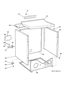 03 - Cabinet parts for Ge Dryer DBB5000EF0GG from AppliancePartsPros.com
