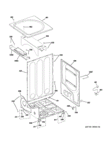 04 - Cabinet parts for Ge Dryer DCVH515GF0GG from AppliancePartsPros.com