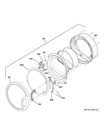 03 - Door parts for Ge Dryer DHDVH52GF0GG from AppliancePartsPros.com