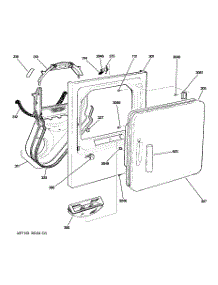 02 - Front Panel & Door parts for Ge Dryer DBXR463ED2CC from AppliancePartsPros.com