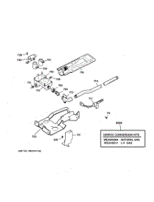 05 - Gas Valve & Burner Assembly parts for Ge Dryer DBXR463GD2WW from AppliancePartsPros.com
