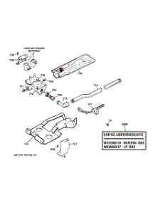 05 - Gas Valve & Burner Assembly parts for Ge Dryer DISR333KC2WW from AppliancePartsPros.com