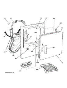 02 - Front Panel & Door parts for Ge Dryer DISR473CW4WW from AppliancePartsPros.com