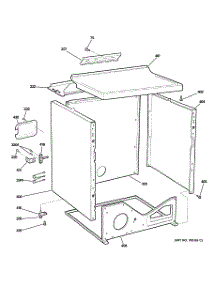 03 - Cabinet parts for Ge Dryer DNCJ440EA1WC from AppliancePartsPros.com