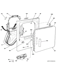 02 - Front Panel & Door parts for Ge Dryer DCCB330ED2KC from AppliancePartsPros.com