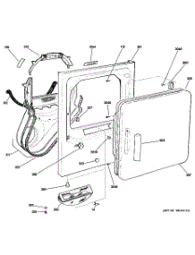 02 - Front Panel & Door parts for Ge Dryer DCCD330GD2WC from AppliancePartsPros.com