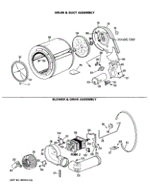 03 - Drum & Duct Assembly parts for Ge Dryer DDG7287RCL from AppliancePartsPros.com