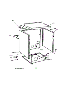 03 - Cabinet parts for Ge Dryer DHDSR46GE0WW from AppliancePartsPros.com