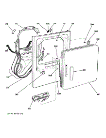 02 - Front Panel & Door parts for Ge Dryer DHDSR46EE1WW from AppliancePartsPros.com