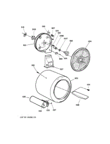 04 - Drum parts for Ge Dryer DHDSR46GE1WW from AppliancePartsPros.com