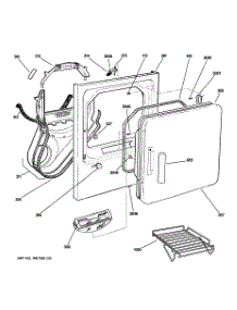02 - Front Panel & Door parts for Ge Dryer DQSR483EE0WW from AppliancePartsPros.com