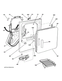 02 - Front Panel & Door parts for Ge Dryer DQSR483GE1CC from AppliancePartsPros.com