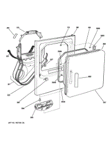 02 - Front Panel & Door parts for Ge Dryer DVLR223GE0WW from AppliancePartsPros.com