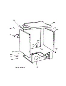 03 - Cabinet parts for Ge Dryer DHDRR48GE0WW from AppliancePartsPros.com