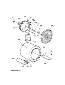 04 - Drum parts for Ge Dryer DHDRR48GE0WW from AppliancePartsPros.com