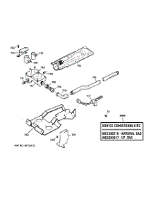 05 - Gas Valve & Burner Assembly parts for Ge Dryer DHDRR48GE0WW from AppliancePartsPros.com