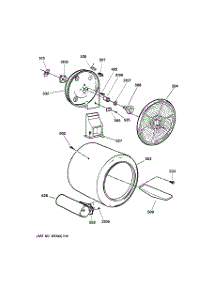 04 - Drum parts for Ge Dryer DWXR485GB1WW from AppliancePartsPros.com
