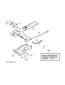 05 - Gas Valve & Burner Assembly parts for Ge Dryer DWXR485GB1CC from AppliancePartsPros.com