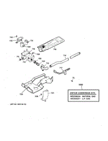 05 - Gas Valve & Burner Assembly parts for Ge Dryer DWSR483GB1CC from AppliancePartsPros.com