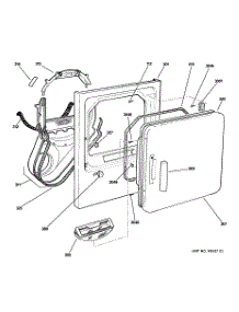 02 - Front Panel & Door parts for Ge Dryer DX2300EB1WW from AppliancePartsPros.com