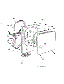 02 - Front Panel & Door parts for Ge Dryer DX4500EA3WW from AppliancePartsPros.com